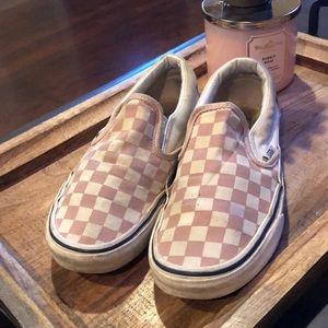 Vans pink checkered size 7